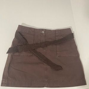 JCrew brown utility skirt